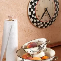 MacKenzie-Childs Courtly Check Wall Clock< Room Accents