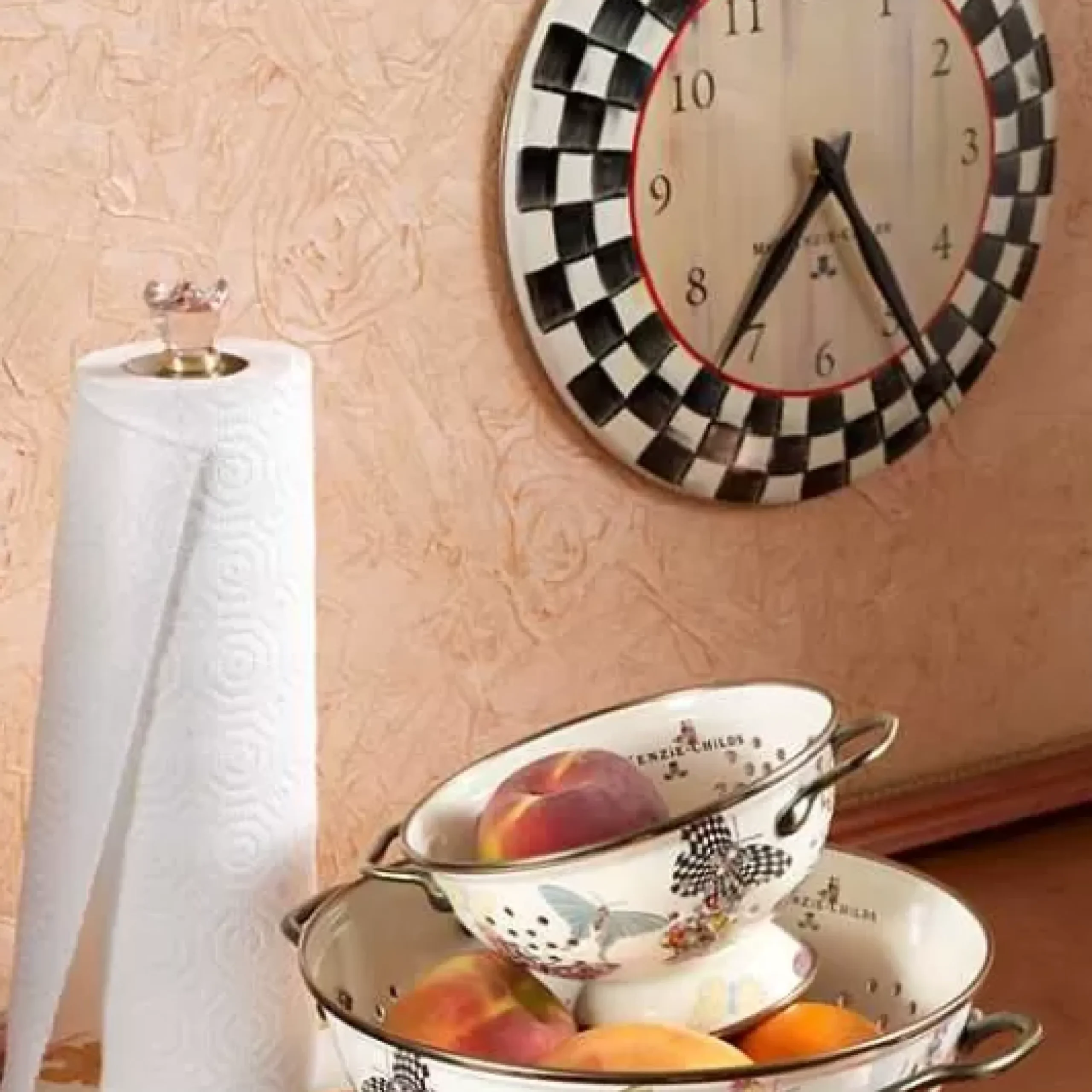 MacKenzie-Childs Courtly Check Wall Clock< Room Accents