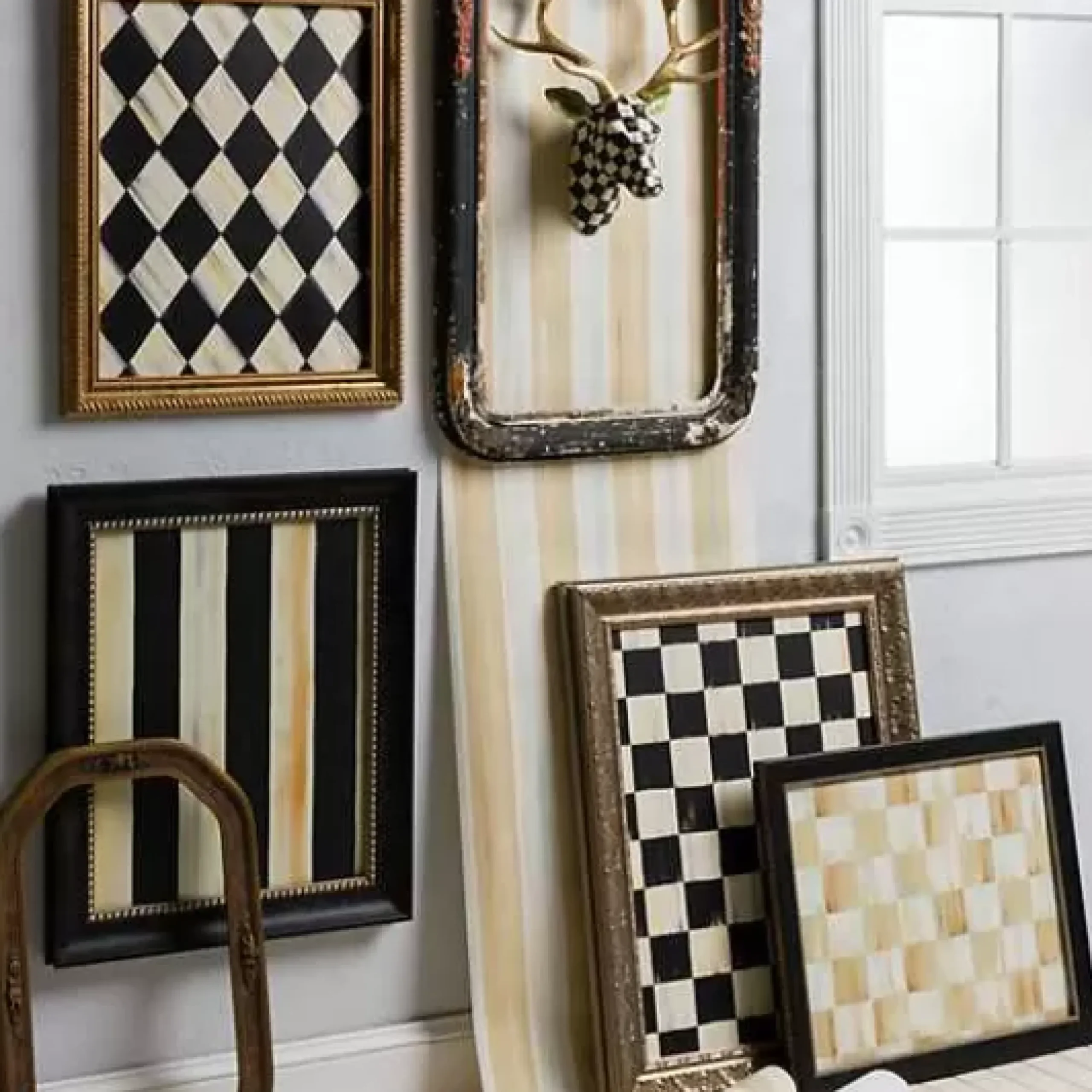 MacKenzie-Childs Courtly Check Wallpaper< Finishing Touches|Room Accents