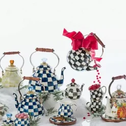 MacKenzie-Childs Courtly Check Whistling Tea Kettle< The Coffee Shop|Tea Kettles