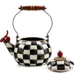 MacKenzie-Childs Courtly Check Whistling Tea Kettle< The Coffee Shop|Tea Kettles