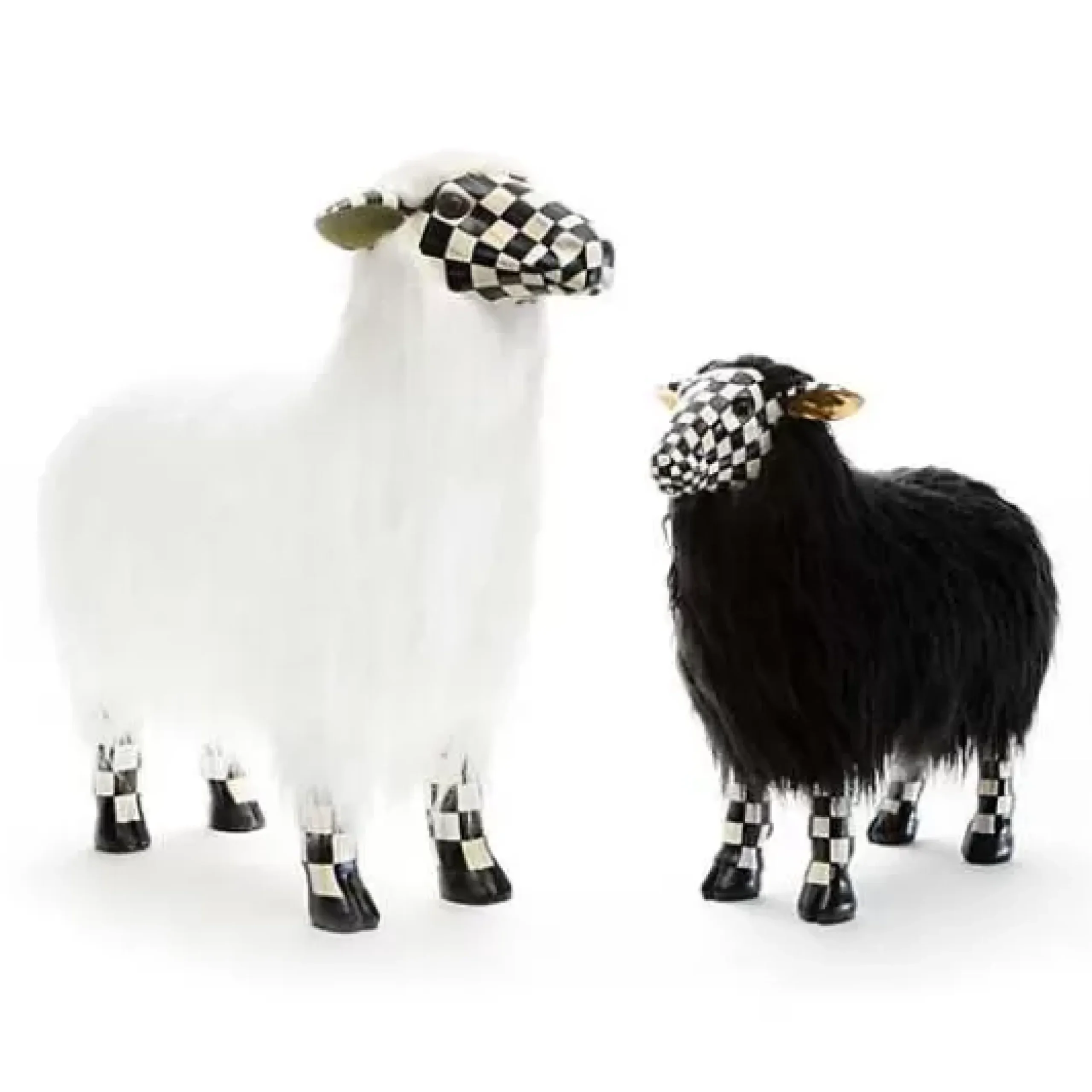 MacKenzie-Childs Courtly Check White Sheep - Large< Spring|Room Accents