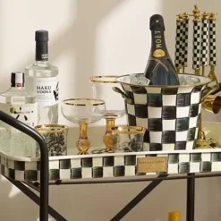 MacKenzie-Childs Courtly Check Wine Glass< Fall Entertaining|Drinkware