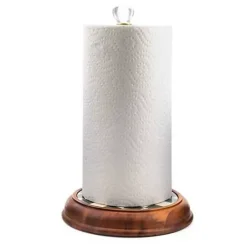 MacKenzie-Childs Courtly Check Wood Paper Towel Holder< Kitchen Storage & Organization