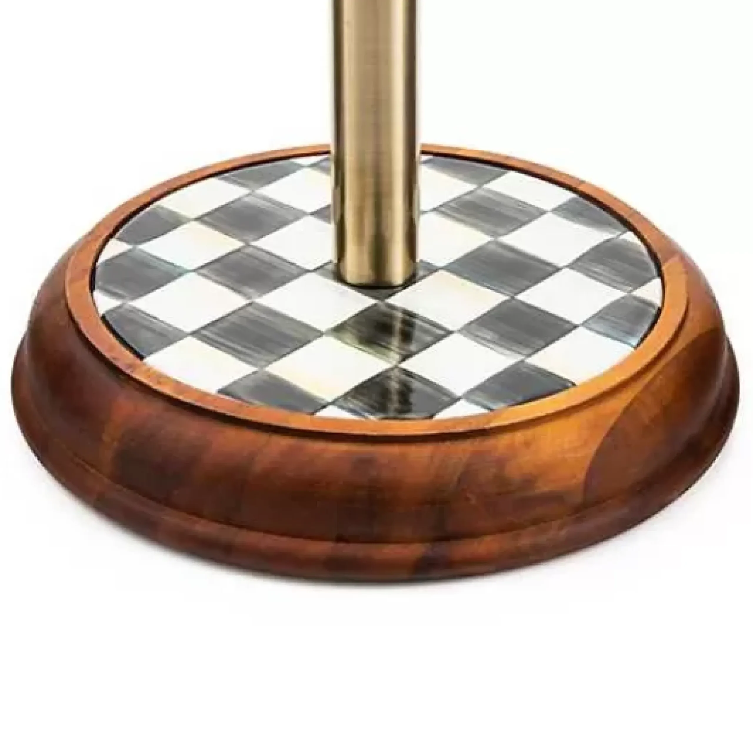 MacKenzie-Childs Courtly Check Wood Paper Towel Holder< Kitchen Storage & Organization