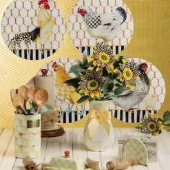 MacKenzie-Childs Courtly Check Yellow Sunflower< Spring|The Fall Shop