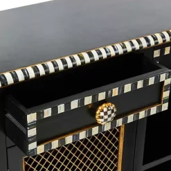 MacKenzie-Childs Courtly Criss-Cross Small Cabinet< Storage Furniture|Dining Room & Kitchen