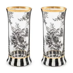 MacKenzie-Childs Courtly English Garden Highball Glass, Set of 2< Easter|Spring