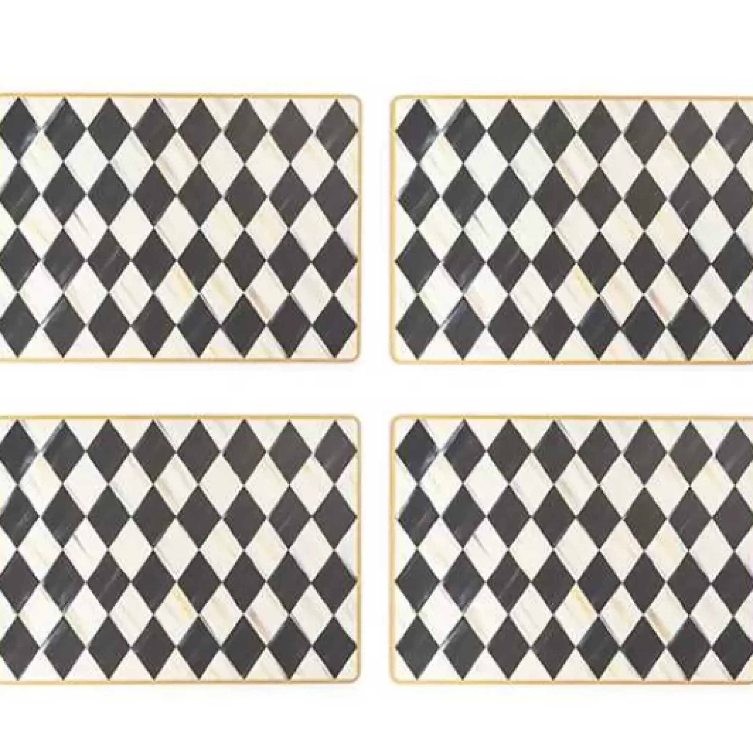 MacKenzie-Childs Courtly Harlequin Cork Back Placemats, Set of 4< Table Accessories|Kitchen & Table Linens