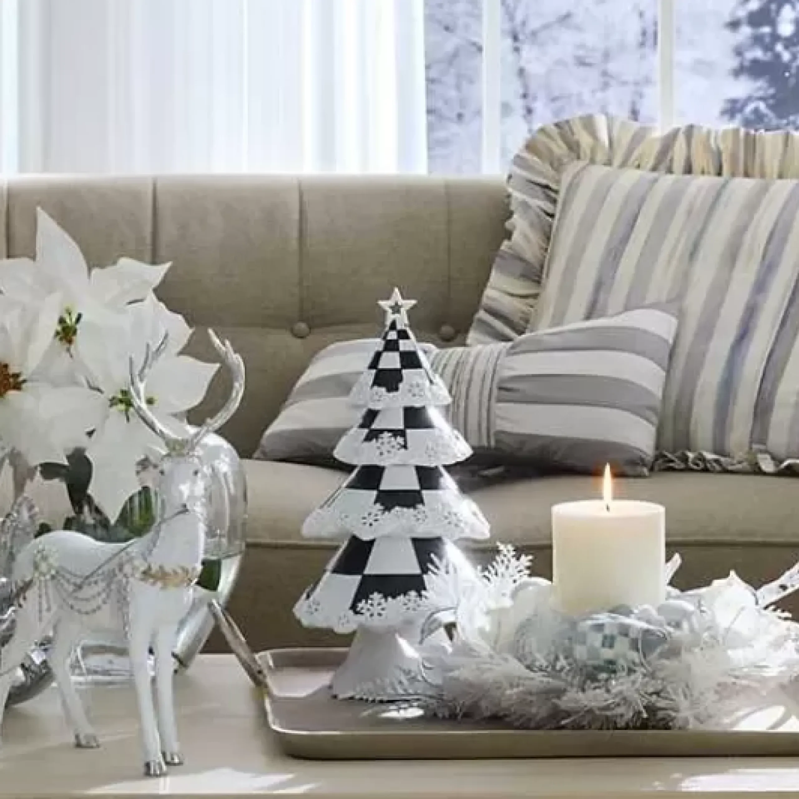 MacKenzie-Childs Courtly Illuminated Porcelain Tree< Holiday|Room Accents