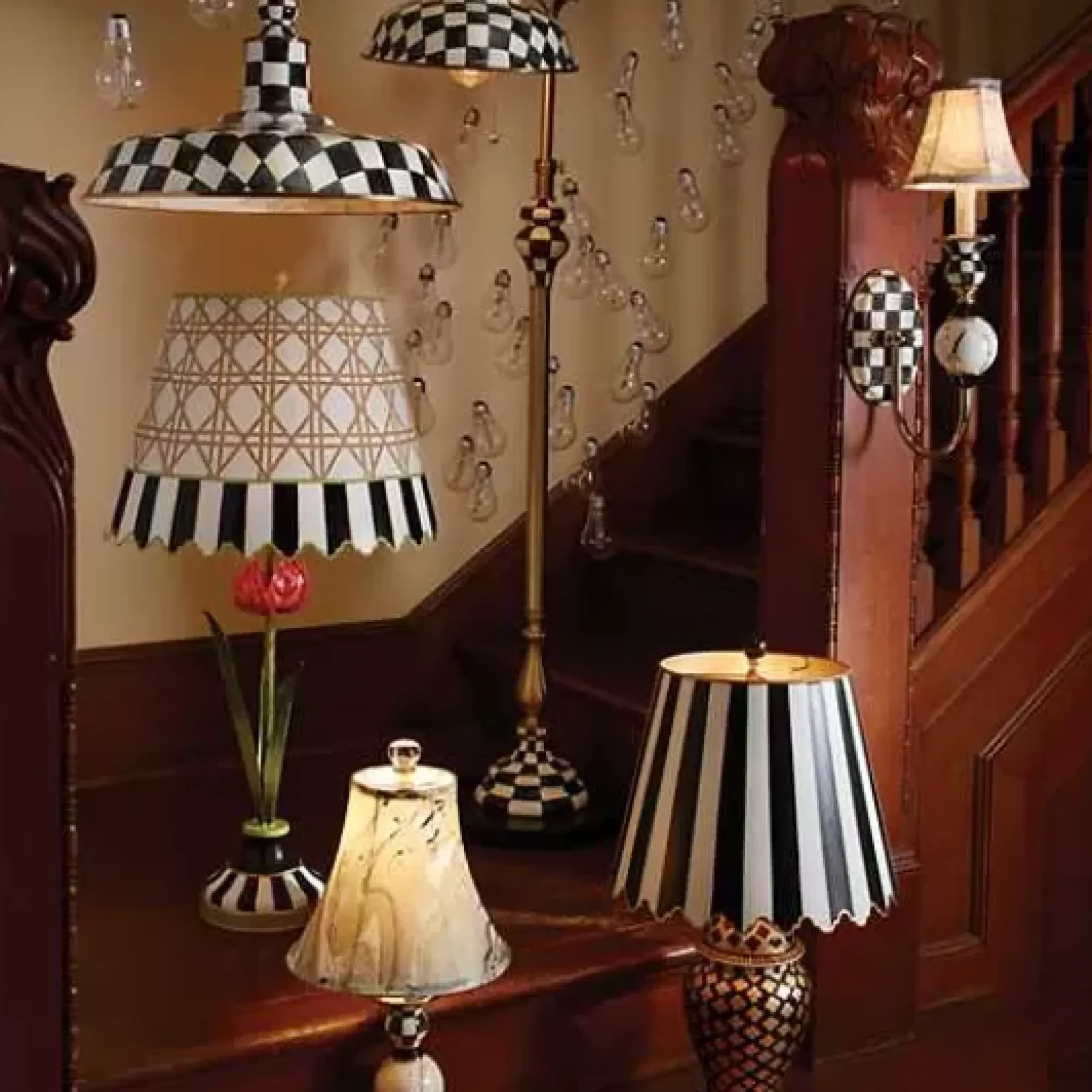 MacKenzie-Childs Courtly Palazzo Candlestick Lamp< Room Accents|Lighting