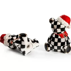 MacKenzie-Childs Courtly Santa Bear Salt  Pepper Set< Table Accessories|Serveware