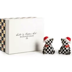 MacKenzie-Childs Courtly Santa Bear Salt  Pepper Set< Table Accessories|Serveware