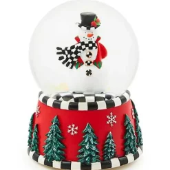 MacKenzie-Childs Courtly Snowman Snow Globe< Room Accents
