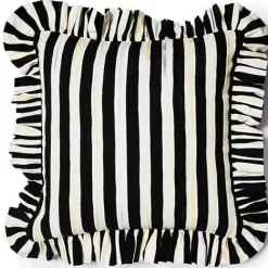 MacKenzie-Childs Courtly Stripe Ruffle Throw Pillow< Pillows, Throws, & Cushions