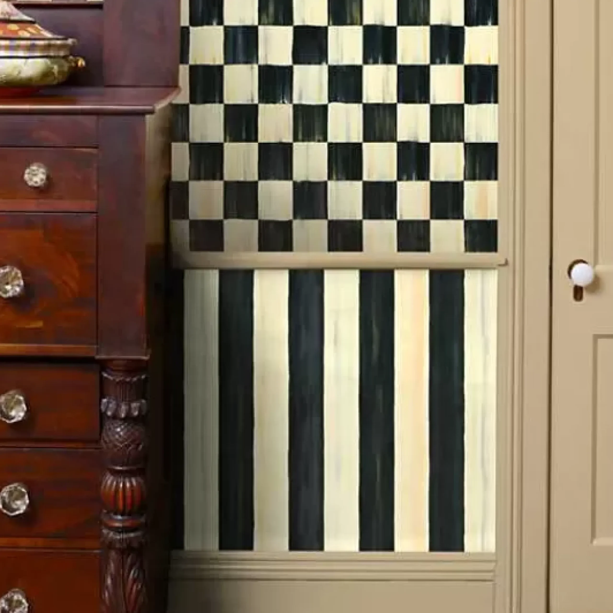 MacKenzie-Childs Courtly Stripe Wallpaper< Finishing Touches|Room Accents