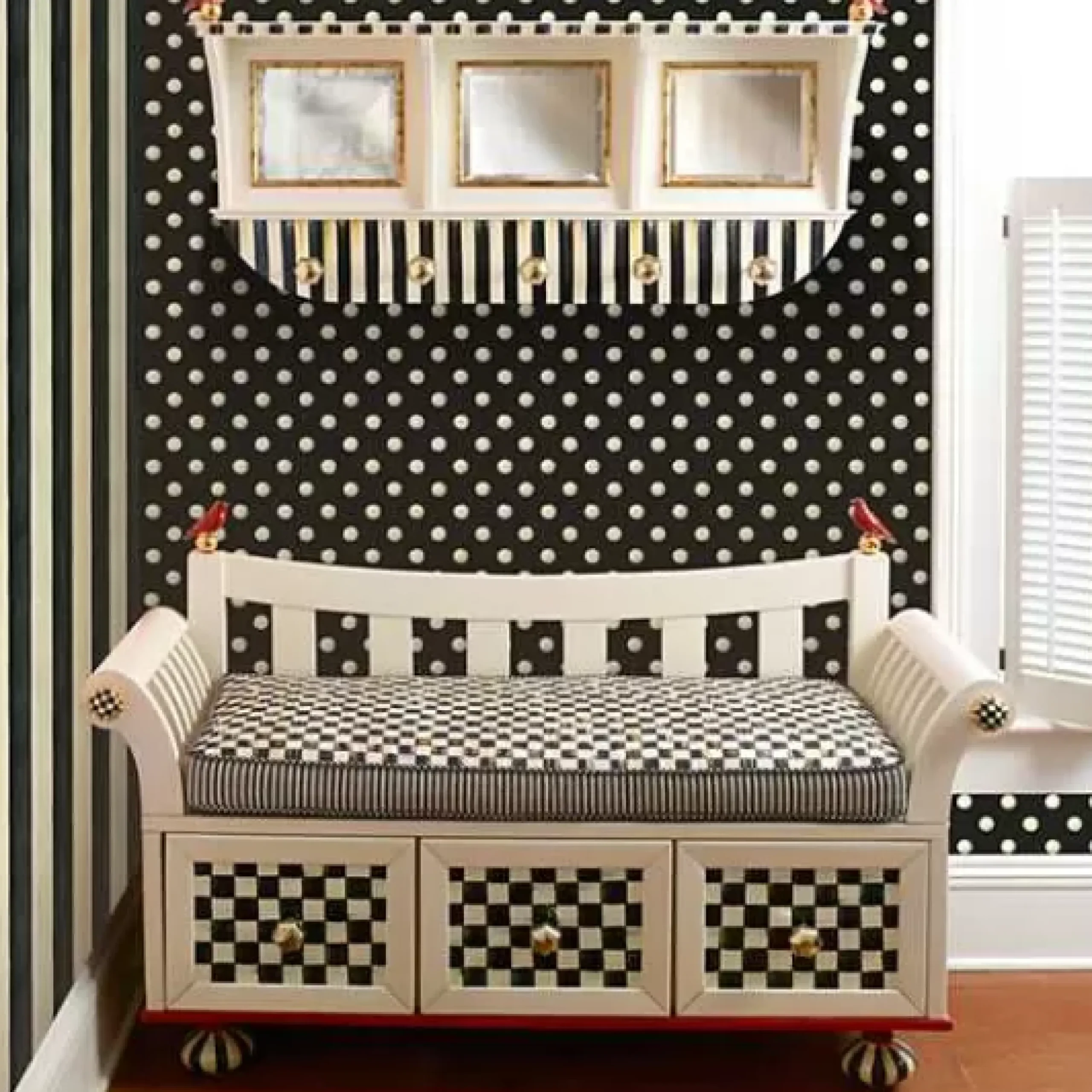 MacKenzie-Childs Courtly Stripe Wallpaper< Finishing Touches|Room Accents