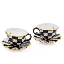 MacKenzie-Childs Courtly Teacup Salt Pepper Set< Table Accessories|Serveware