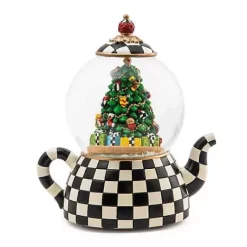 MacKenzie-Childs Courtly Teapot Snow Globe< Holiday|Room Accents