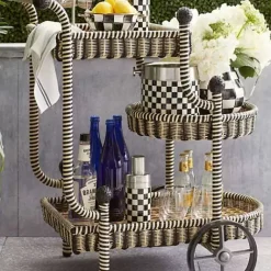 MacKenzie-Childs Courtyard Bar Cart< Outdoor|Bar Entertaining
