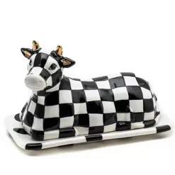 MacKenzie-Childs Cow Creamery Butter Dish< Serveware