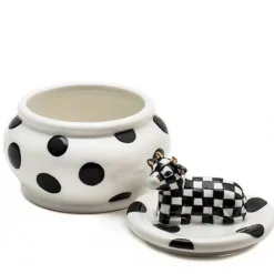 MacKenzie-Childs Cow Creamery Sugar Bowl< The Coffee Shop|Serveware