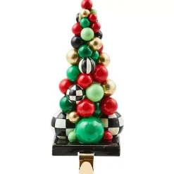 MacKenzie-Childs Cozy Christmas Bauble Tree Stocking Hook< Holiday