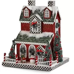 MacKenzie-Childs Cozy Christmas Illuminated Paper House< Room Accents
