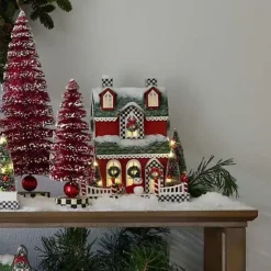 MacKenzie-Childs Cozy Christmas Illuminated Paper House< Room Accents