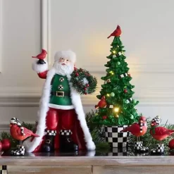 MacKenzie-Childs Cozy Christmas Illuminated Cardinal Tree< Room Accents