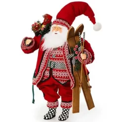 MacKenzie-Childs Cozy Christmas Large Santa with Gifts< Holiday|Room Accents