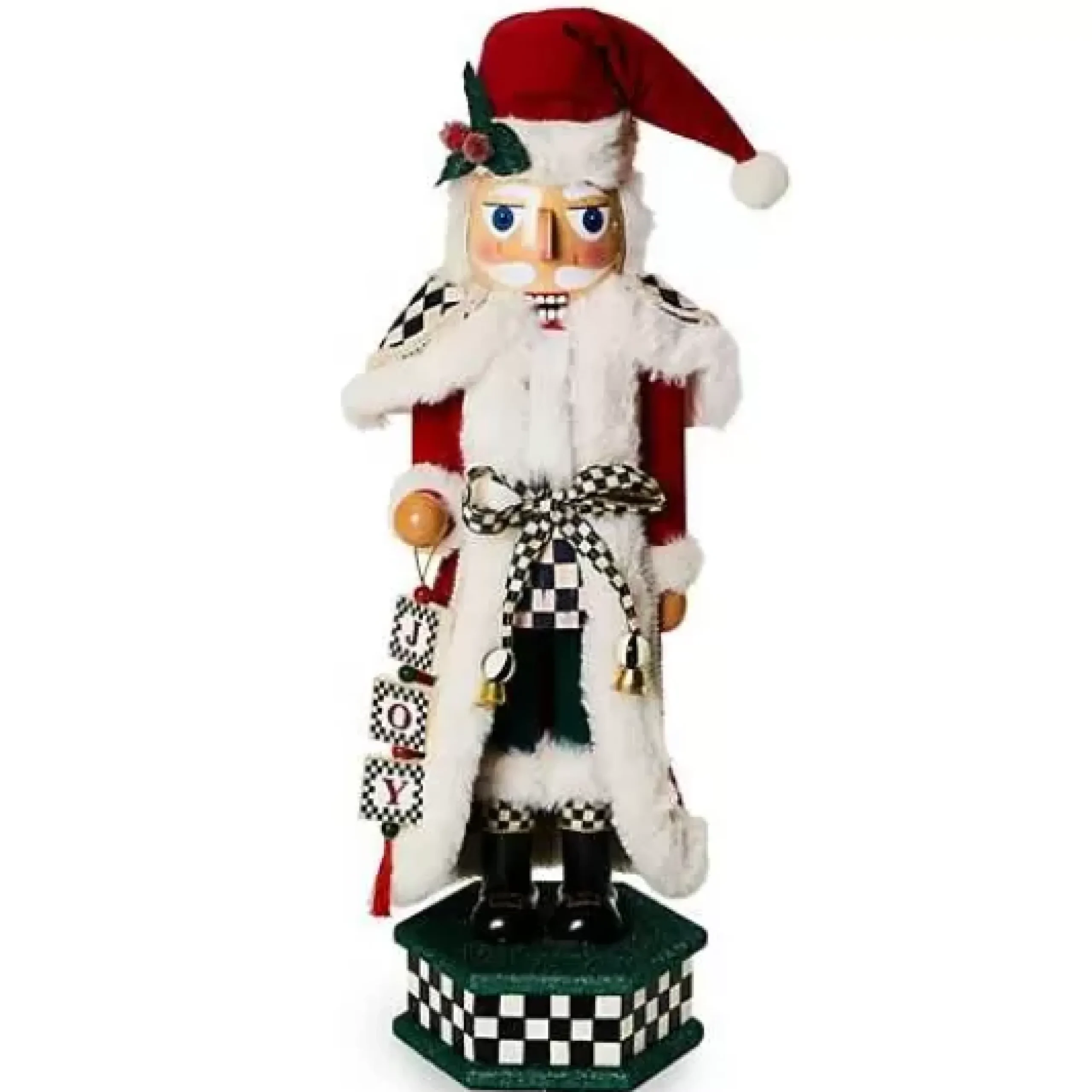 MacKenzie-Childs Cozy Christmas Santa Nutcracker< Room Accents