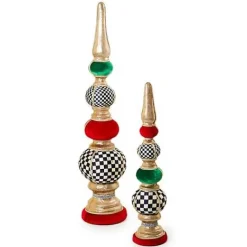MacKenzie-Childs Cozy Christmas Small Tabletop Finial< Room Accents