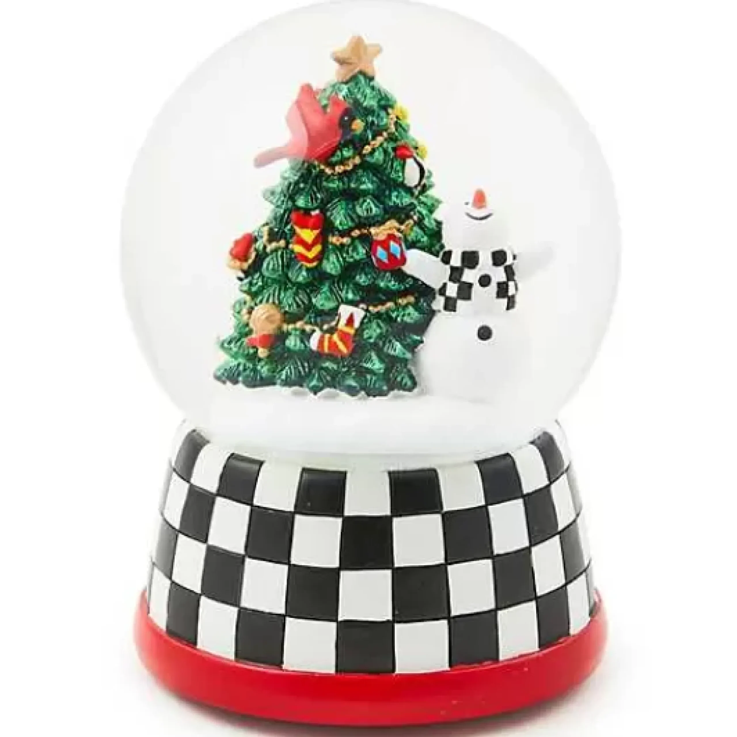 MacKenzie-Childs Cozy Christmas Snowman Tree Snow Globe< Holiday|Room Accents
