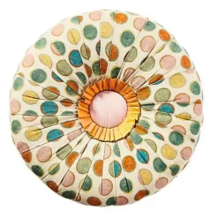 MacKenzie-Childs Croquet Dots Ottoman< Living Room