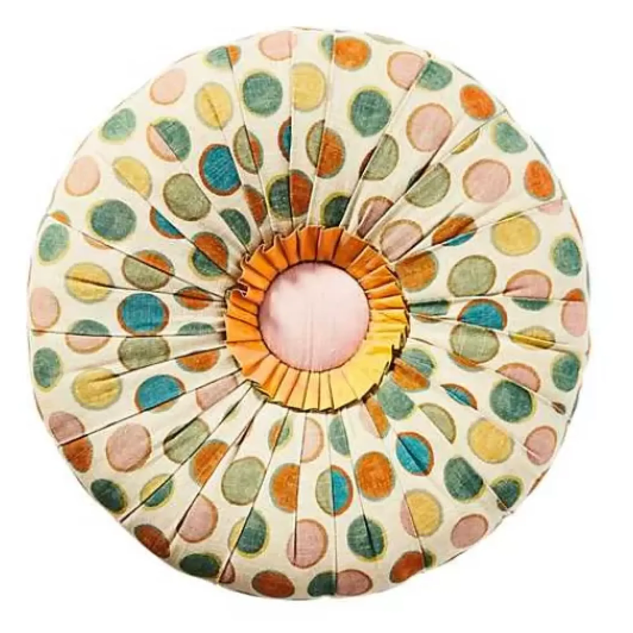 MacKenzie-Childs Croquet Dots Ottoman< Living Room