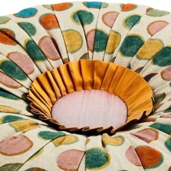 MacKenzie-Childs Croquet Dots Ottoman< Living Room