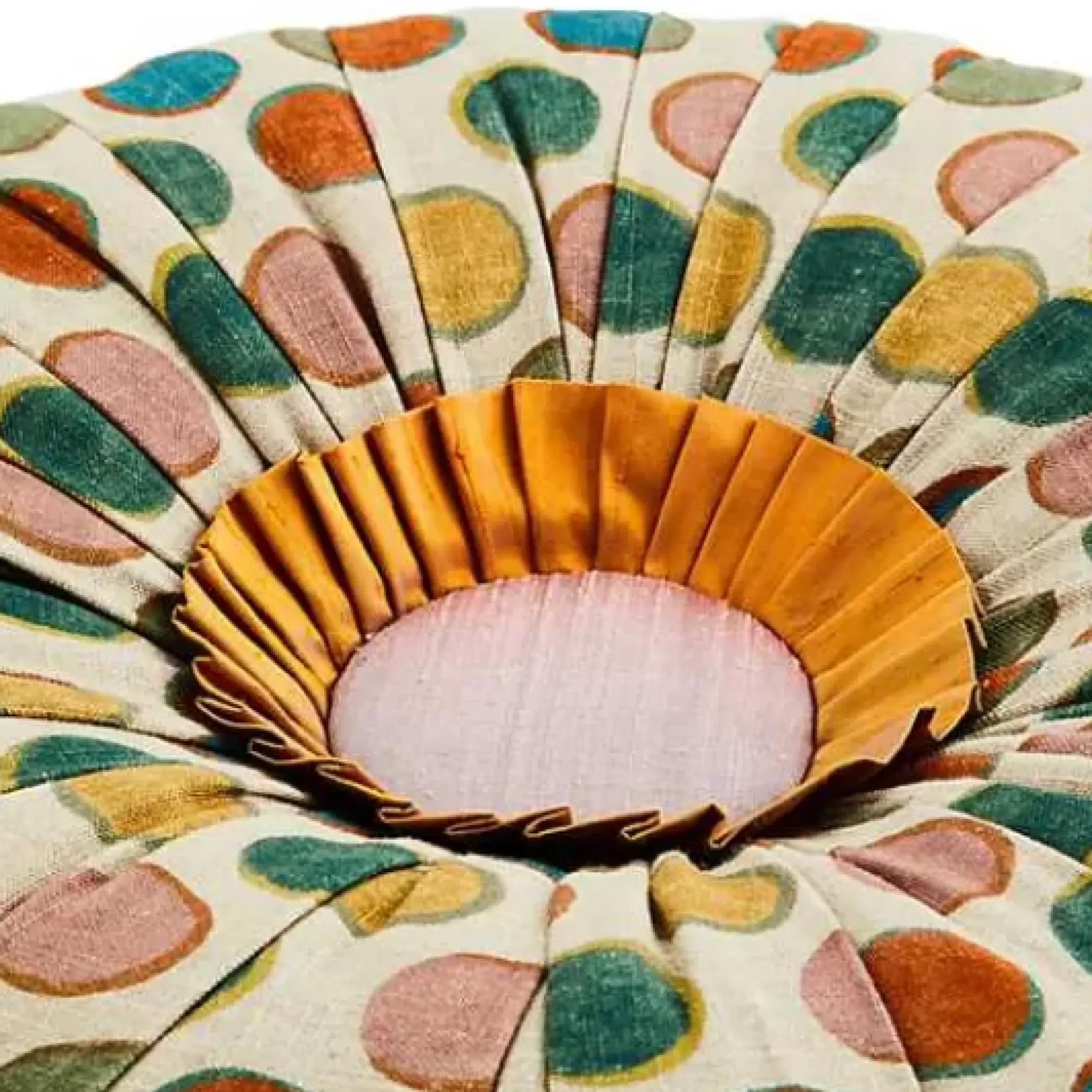 MacKenzie-Childs Croquet Dots Ottoman< Living Room