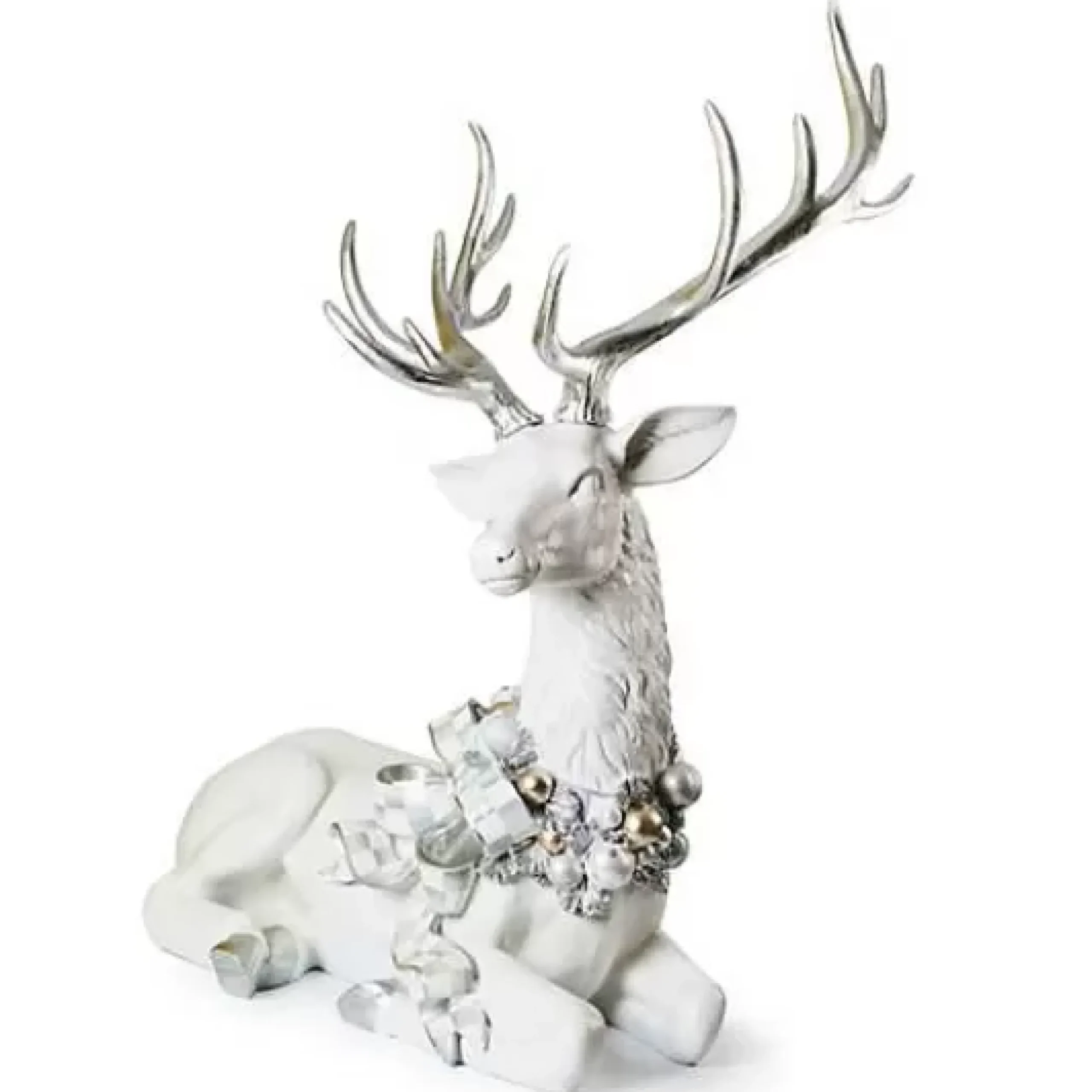 MacKenzie-Childs Crystal Palace Resting Trophy White Deer< Outdoor