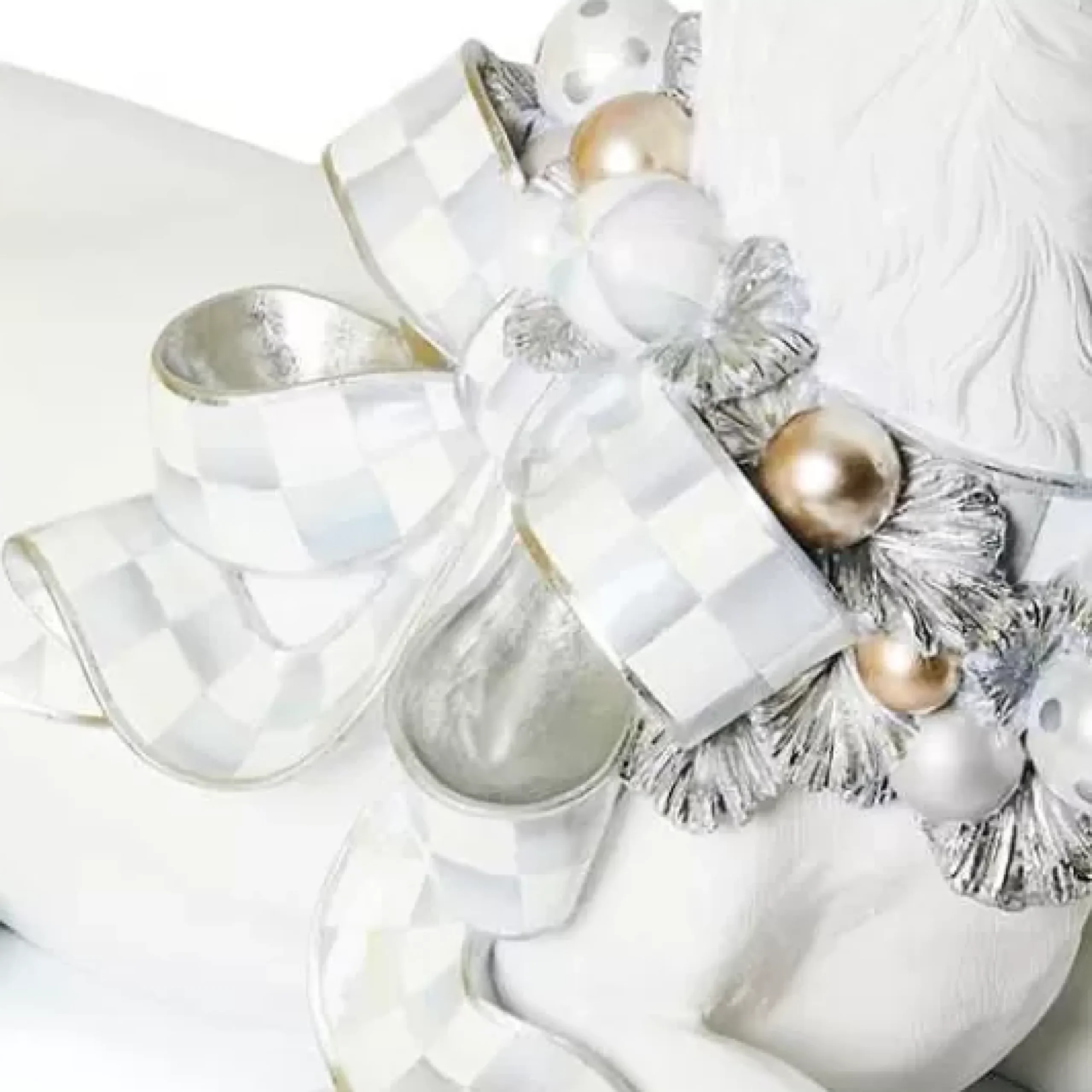 MacKenzie-Childs Crystal Palace Resting Trophy White Deer< Outdoor