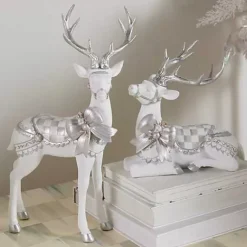 MacKenzie-Childs Crystal Palace Resting White Deer< Room Accents