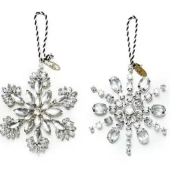 MacKenzie-Childs Crystal Palace Snowflake Ornaments, Set of 2< Holiday