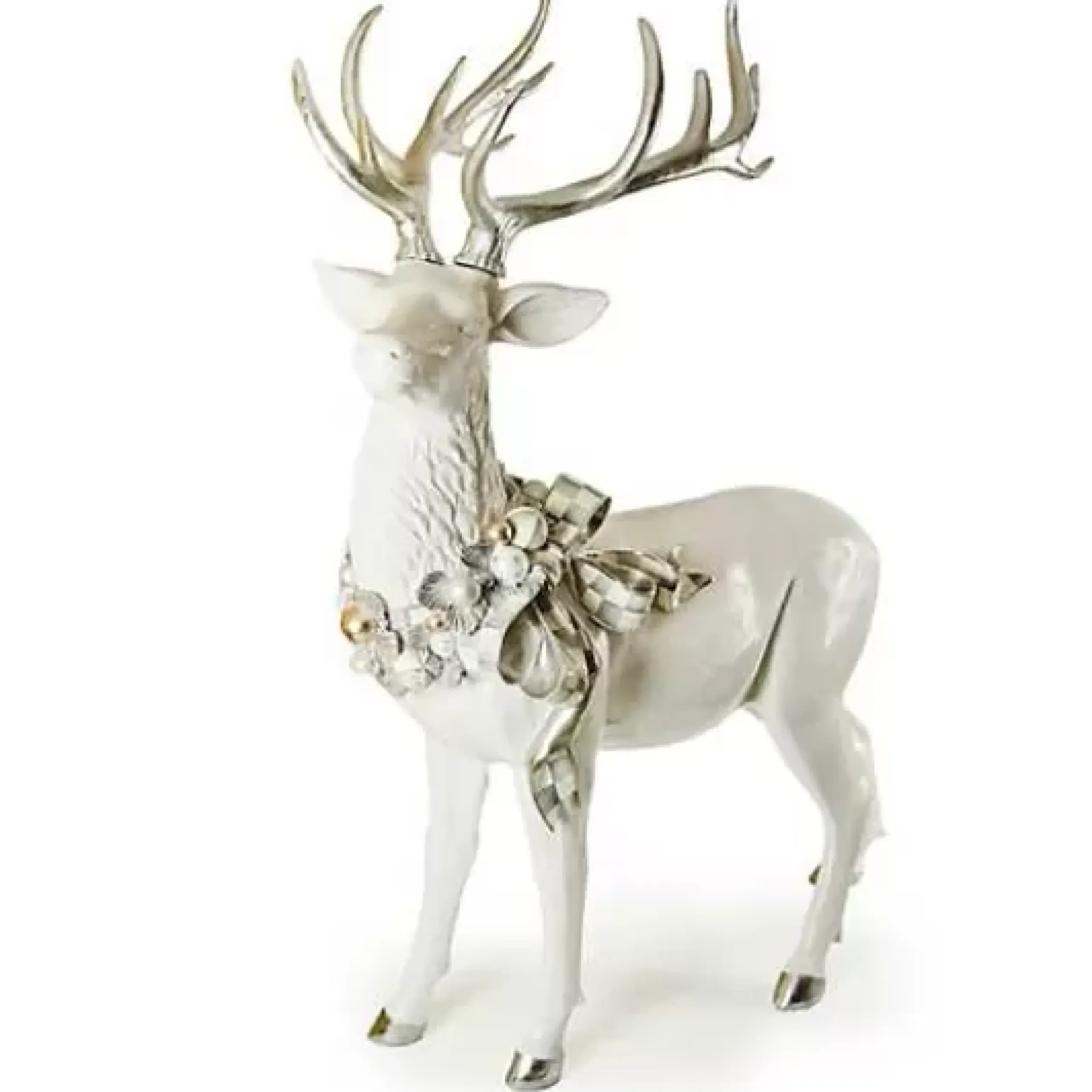 MacKenzie-Childs Crystal Palace Standing Trophy White Deer< Outdoor