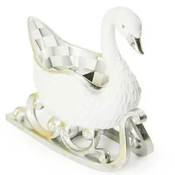 MacKenzie-Childs Crystal Palace Swan Sleigh Figurine< Room Accents