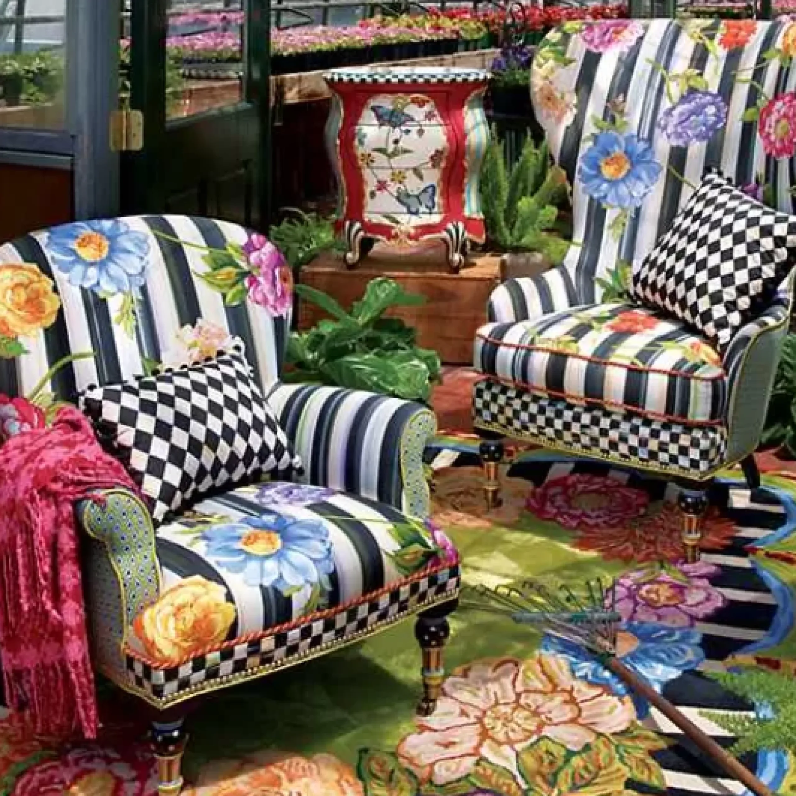 MacKenzie-Childs Cutting Garden 6'5 x 8' Rug< Rugs