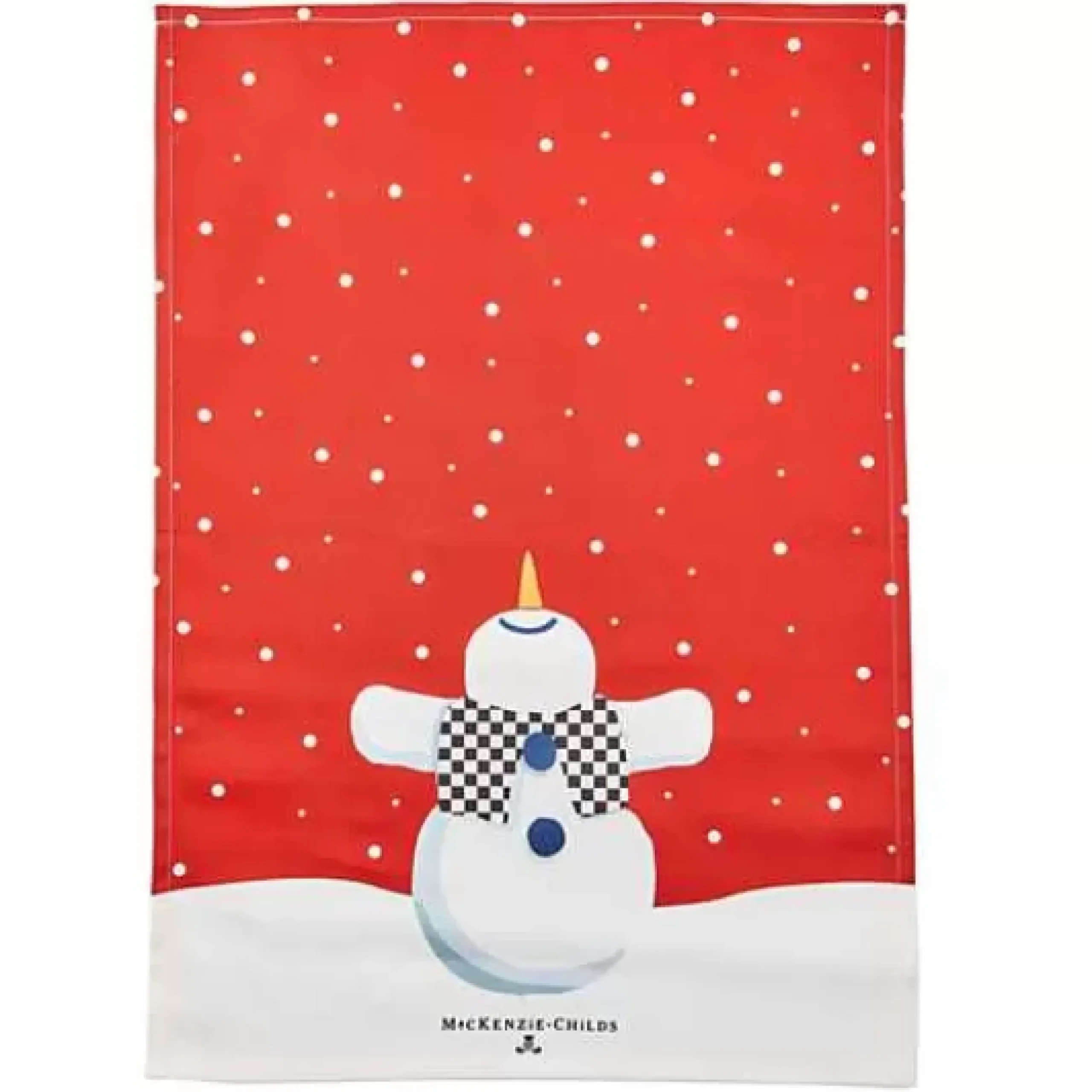 MacKenzie-Childs Dancing Snowman Dish Towel< Holiday|Kitchen & Table Linens