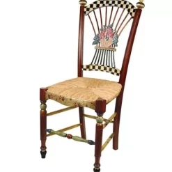 MacKenzie-Childs Dark Flower Basket Side Chair< Dining Room & Kitchen