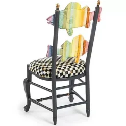 MacKenzie-Childs Dark Rainbow Fish Chair< Dining Room & Kitchen