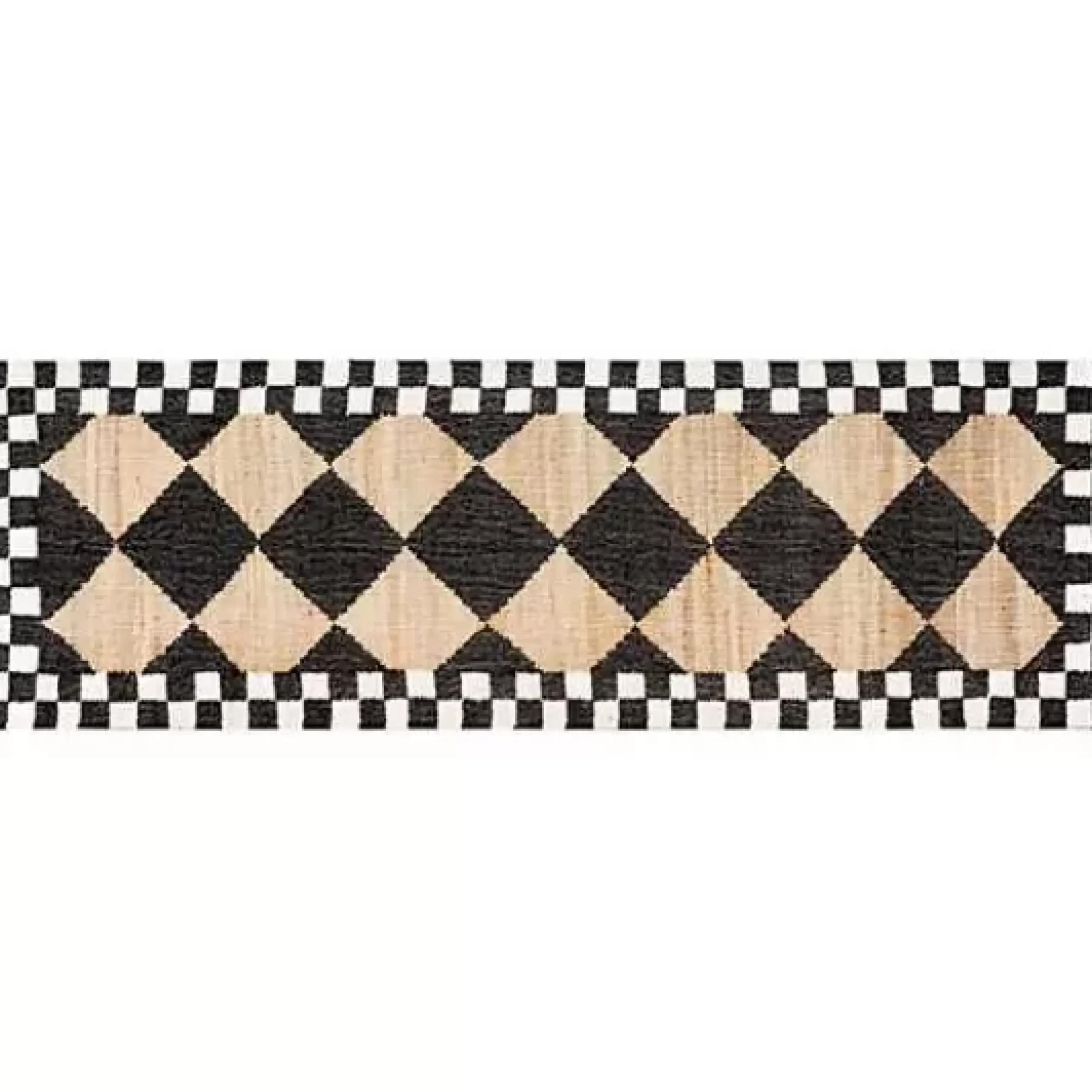 MacKenzie-Childs Diamond Jute 2'6 x 8' Runner< Rugs