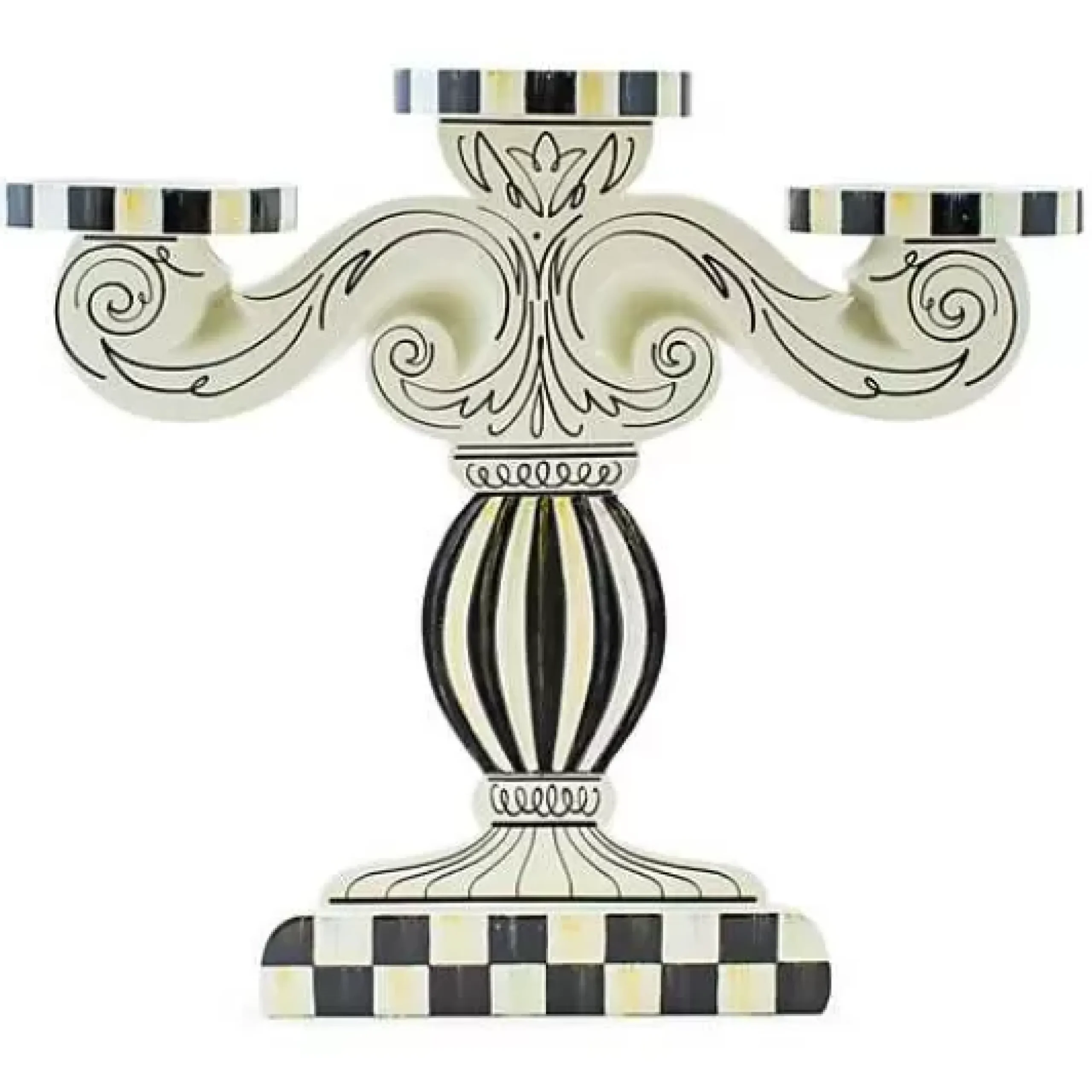 MacKenzie-Childs Doodles Pillar Candelabra< Candles & Fragrances|Room Accents